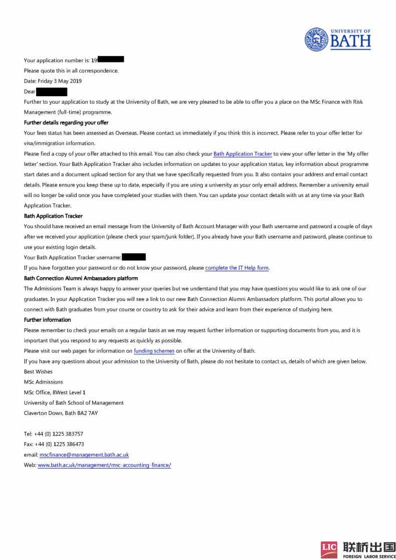 常同學(xué)成功申請謝菲爾德大學(xué)、巴斯大學(xué)、約克大學(xué)(圖1)